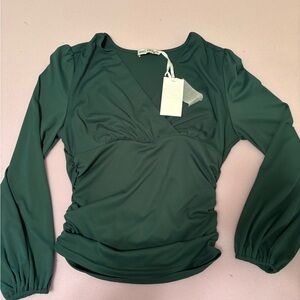 NWT Grace Karin Emerald Green Blouse